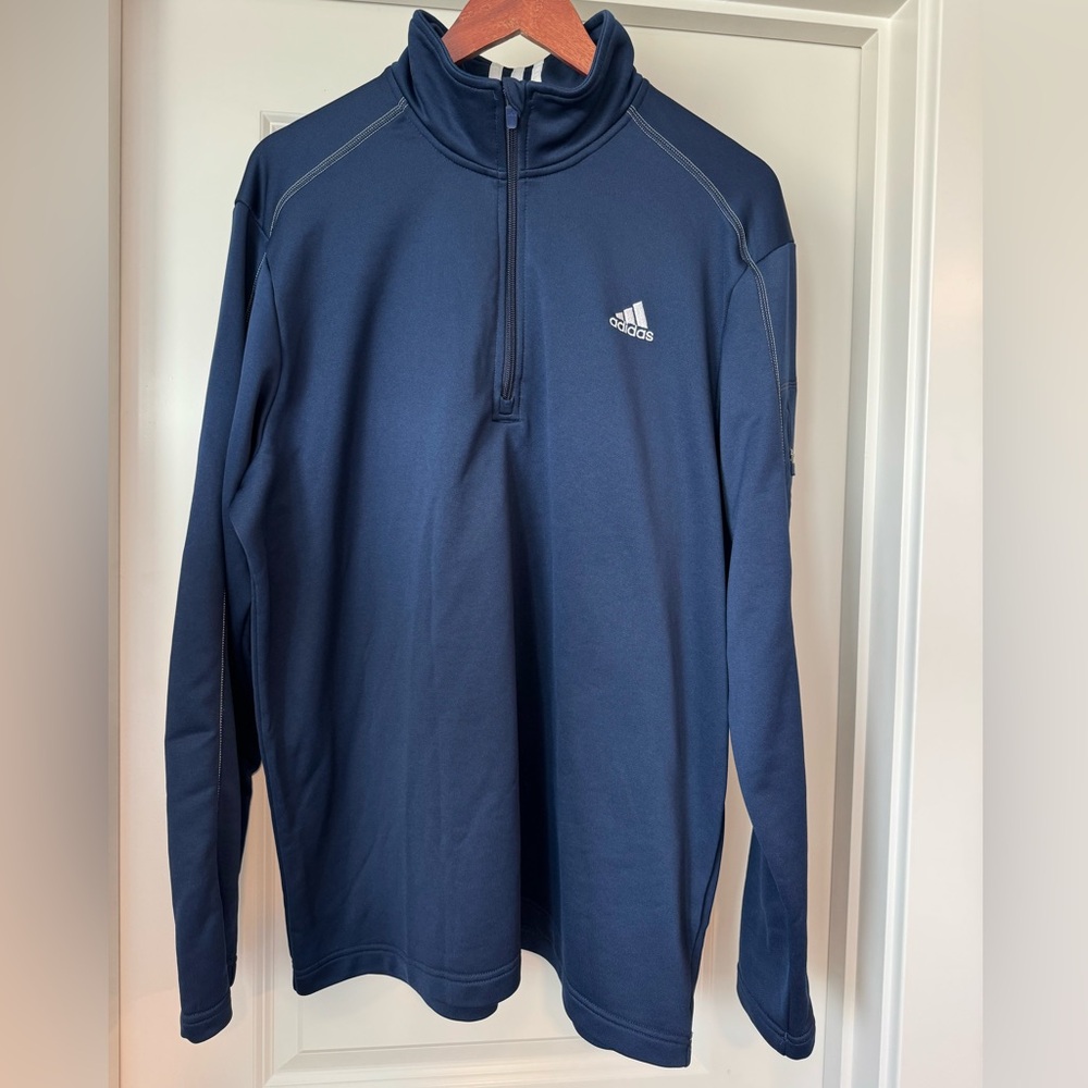 Adidas Dark Blue Half-Zip Sweatshirt